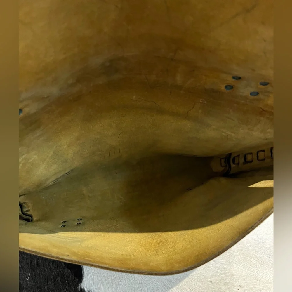 VINTAGE Yellow Leather Briefcase